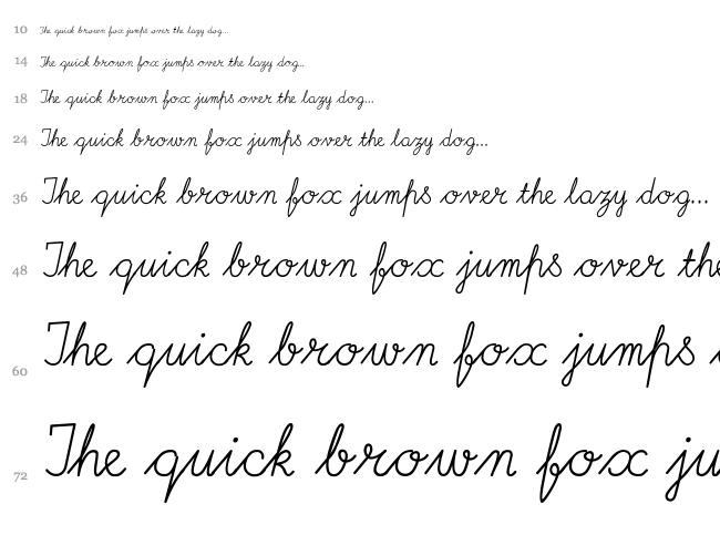 Imrans School font waterfall